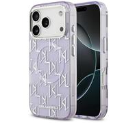 CG MOBILE Karl Lagerfeld IML KL Monogram compatible con MagSafe - Carcasa para iPhone 17 Pro (morado)