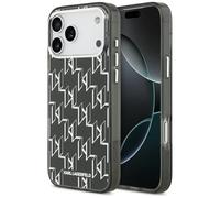 CG MOBILE Karl Lagerfeld IML KL Monogram - Funda compatible con MagSafe para iPhone 17 Pro Max, color negro