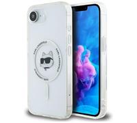 CG Mobile Karl Lagerfeld IML Metal Choupette Head - Carcasa para iPhone 16e (Compatible con MagSafe), Color Blanco