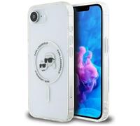 CG Mobile Karl Lagerfeld IML Metal Karl & Choupette Heads - Carcasa para iPhone 16e (Compatible con MagSafe), Color Blanco