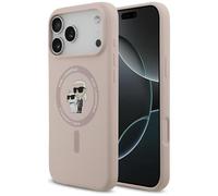 CG MOBILE Karl Lagerfeld Karl & Choupette - Anillo de silicona compatible con funda MagSafe para iPhone 17 Pro Max, color rosa