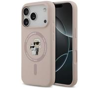 CG MOBILE Karl Lagerfeld Karl & Choupette - Anillo de silicona compatible con funda MagSafe para iPhone 17 Pro, color rosa