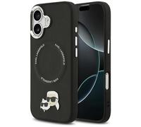 CG MOBILE Karl Lagerfeld Karl & Choupette Pins - Funda para iPhone 17 (compatible con MagSafe, color negro)