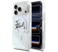 CG MOBILE Karl Lagerfeld Karl Script Log - Carcasa para iPhone 17 Pro Max compatible con MagSafe (transparente)
