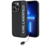CG Mobile Karl Lagerfeld KLHCP15LPSAKDGCK - Carcasa rígida para iPhone 15 Pro de 6,1 Pulgadas, diseño de Diamantes de imitación de Saffiano, Color Negro