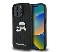 CG MOBILE Karl Lagerfeld KLHCP16LPGKLKCPK - Carcasa para iPhone 16 Pro de 6,3", diseño de monograma, color negro