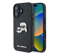 CG Mobile Karl Lagerfeld KLHCP16SPGKLKCPK - Carcasa para iPhone 16 de 6,1", diseño de Monograma, Color Negro