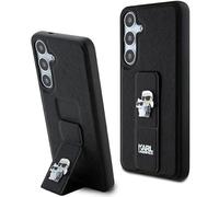 Funda Karl Lagerfeld Gripstand Saffiano Karl & Choupette Pins Negra - Galaxy S24+
