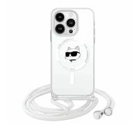 CG Mobile Karl Lagerfeld KLHMP15LHCCHNT - Carcasa rígida para iPhone 15 Pro de 6,1", diseño de cabeza y cordón