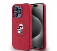 CG Mobile Karl Lagerfeld KLHMP15LSCMKCRHR - Carcasa de Silicona para iPhone 15 Pro de 6,1 Pulgadas, Color Rojo