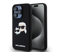 CG Mobile Karl Lagerfeld KLHMP15LSKCHPPLK - Carcasa de silicona para iPhone 15 Pro de 6,1 pulgadas, color negro