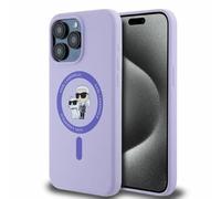 CG Mobile Karl Lagerfeld KLHMP15XSCMKCRHU - Carcasa de Silicona para iPhone 15 Pro MAX de 6,7 Pulgadas, diseño de Karl & Choupette, Color Morado
