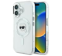 CG Mobile Karl Lagerfeld KLHMP16MHLSKIH - Carcasa rígida para iPhone 16 Plus de 6,7", Color Blanco