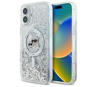 CG Mobile Karl Lagerfeld KLHMP16MLGKCSGH - Carcasa para iPhone 16 Plus de 6,7 Pulgadas, Transparente con Purpurina líquida
