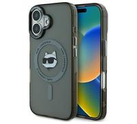 CG Mobile Karl Lagerfeld KLHMP16SHLSCHK - Carcasa rígida para iPhone 16 de 6,1 Pulgadas, Color Negro