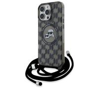 CG Mobile Karl Lagerfeld KLHMP16XHCKCKLCK - Funda para iPhone 16 Pro MAX de 6,9 Pulgadas, Color Negro, Producto con Licencia IML Crossbody Monogram Karl & Choupette Head Compatible con MagSafe