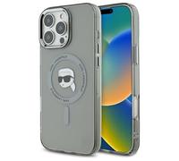 CG Mobile Karl Lagerfeld KLHMP16XHLSKIK - Carcasa rígida para iPhone 16 Pro MAX de 6,9 Pulgadas, Color Negro