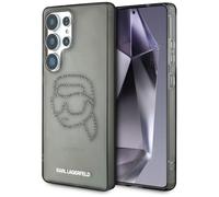 CG Mobile Karl Lagerfeld Rhinestones Karl Head Logo - Carcasa para Samsung Galaxy S25 Ultra, Color Negro