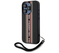 CG Mobile Karl Lagerfeld Saffiano Athleisure Stripes - Cable para iPhone 15 Pro, Color Negro
