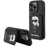 CG MOBILE Karl Lagerfeld Saffiano - Funda rígida con Ranura para Tarjetas para iPhone 15 Pro MAX