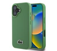 CG MOBILE Lacoste - Carcasa para iPhone 16, diseño bordado, color verde