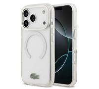 CG Mobile Lacoste - Funda para iPhone 17 Pro MAX [Compatible con MagSafe], Acabado Esmerilado Transparente, antigolpes, protección contra caídas, Delgada y Resistente, protección de Puerto, Color