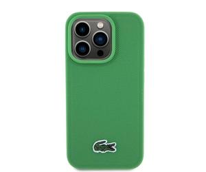 CG Mobile Lacoste HC Magsafe Iconic Petit Piqué Logotipo Tejido de Poliuretano para iPhone 15 Pro MAX, Color Verde