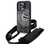 CG MOBILE Lacoste LCHMP16XSPSW - Funda para iPhone 16 Pro Max de 6,9", color negro, mono Sportswear