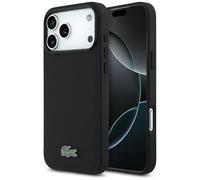CG MOBILE Lacoste Petit Pique Lacue Logo Compatible con MagSafe Funda para iPhone 17 Pro Max (Negro)