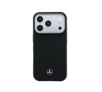 CG MOBILE Mercedes-Benz Funda de Cuero para iPhone 17 Pro MAX Compatible con MagSafe, Protección Completa, Negro