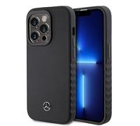 CG MOBILE Mercedes-Benz - Funda de Piel auténtica Lisa para iPhone 15 Pro