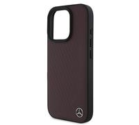 CG Mobile Mercedes-Benz HC - Funda de teléfono diseñada para iPhone 16 Pro MAX, Duradera, a Prueba de Golpes, Compatible con Magsafe, Funda de Piel sintética de Madera, Color Rojo