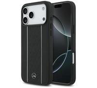 CG Mobile Mercedes - Funda para iPhone 17 Pro MAX (Piel), diseño de Estrellas, Color Negro