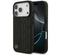 CG MOBILE Mercedes - Funda para iPhone 17 Pro (piel), diseño de hojas de laurel compatible con MagSafe