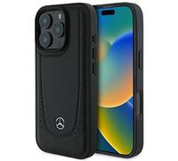 CG MOBILE Mercedes MEHCP16XARMBK - Funda de piel para iPhone 16 Pro Max de 6,9", color negro