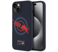 CG MOBILE Red Bull HC Silicone ORBR20 Logo Red Lining Funda para iPhone 15 compatible con MagSafe Marine