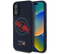 CG MOBILE Red Bull HC Silicone ORBR20 Logo Red Lining Funda para iPhone 16 compatible con MagSafe Marine