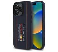 CG MOBILE Red Bull RBHMP15L24SIOLRV - Carcasa para iPhone 15 Pro de 6,1 pulgadas, color azul marino, con licencia de silicona, logotipo vertical compatible con MagSafe