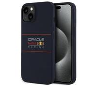 CG MOBILE Red Bull RBHMP15S24SIHSRV - Carcasa para iPhone 15 de 6,1 pulgadas, color azul marino, con licencia de silicona, logotipo horizontal compatible con MagSafe