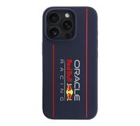 CG Mobile Red Bull RBHMP16L24SIOLRV - Carcasa para iPhone 16 Pro de 6,3 Pulgadas, Color Azul Marino, con Licencia de Silicona, Logotipo Vertical Compatible con