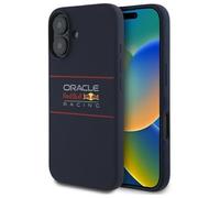 CG MOBILE Red Bull RBHMP16S24SIHSRV - Funda para iPhone 16 de 6,1 pulgadas, color azul marino, con licencia de silicona, logotipo horizontal compatible con MagSafe