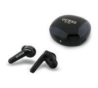 CG Mobile Auriculares TWS Guess Flat Classic Logo Electrochapado – Negro