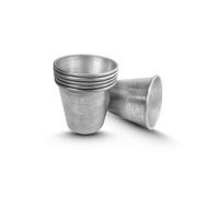 CG94 - Moldes para babà de aluminio antiadherente | cocción uniforme | Diseño clásico | Fácil extracción | Diámetro 3,5 cm, altura 4 cm, aluminio