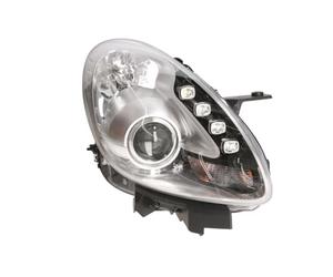 CG94 - Proyector H7-H1 con motor eléctrico LED - Parábola cromada lado izquierdo