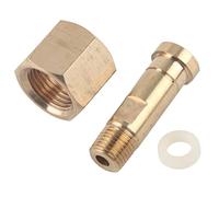 CGA-320 - Conector de entrada de oxígeno en latón, Nipple de tuerca de entrada del regulador con arandela, accesorios para regulador NPT1/4