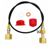 CGA320 a CGA320 Sodas Maker Co-2 Tanque Cilindro Adaptador Directo con Manguera de Alta Presión de 60 Pulgadas, Para Fabricante de Soda Conector Directo Para Sodastream