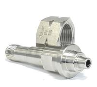 CGA679 1/4 pulgada NPT macho a 1/4 pulgada tubo soldadura automática SUS316L conector de montaje de tubería de acero inoxidable - 1PCS(CGA679-1/4 NPTM)