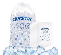 CGACCSD Bolsas Para Almacenar Hielo,100 Piezas Bolsas Transparentes - Almacenamiento Portátil con Cordón para Acampada Excursiones Viajes por Carretera Compras Reparto de Comida Deportes Playa