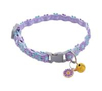 CGACCSD Collar para gatito con campanilla | Collar de seguridad desmontable para perros, encanto para mascotas florales con colgante, accesorios lindos para cachorros pequeños y grandes