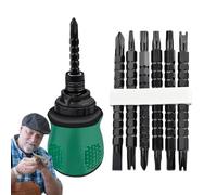 CGACCSD Conductor de bits de trinquete, destornillador de múltiples bits,Kit de trinquete de doble cabeza 13X - Herramienta de reparación portátil ajustable reversible para juguetes
